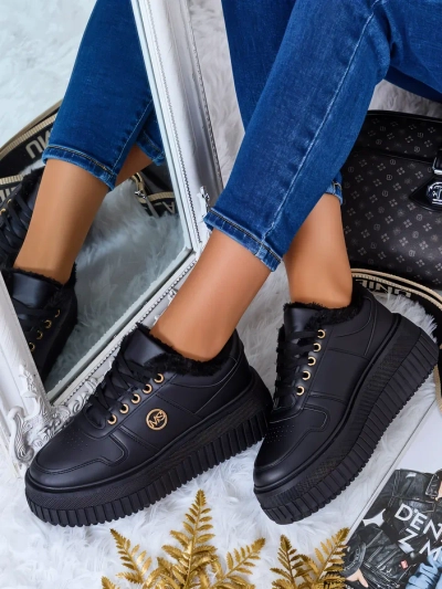 Royalfashion Затоплени дамски маратонки с кожа Rozit