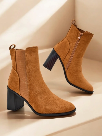 Дамски глезенки на Royalfashion с плътна пета Enotto