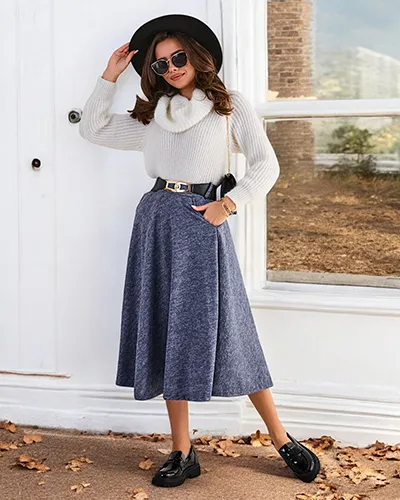 Рокля до коляното за жени на Royalfashion