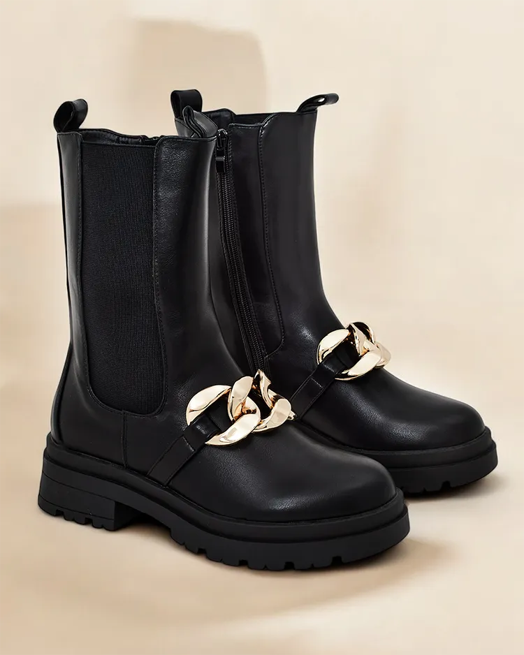 Дамски високи ботуши на Royalfashion модел Romur