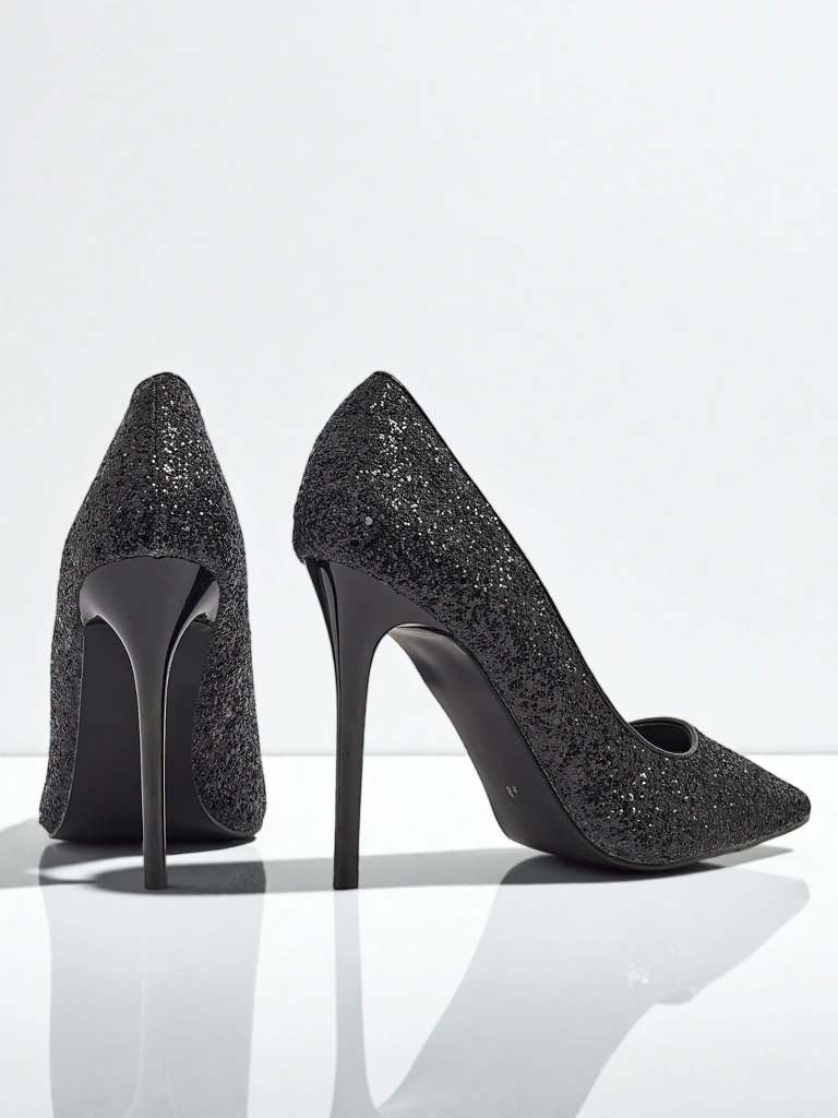 Дамски обувки от еко кожа с брокат Zavrimea