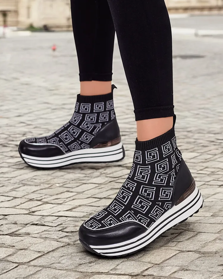 Royalfashion Дамски спортни високи маратонки Lori