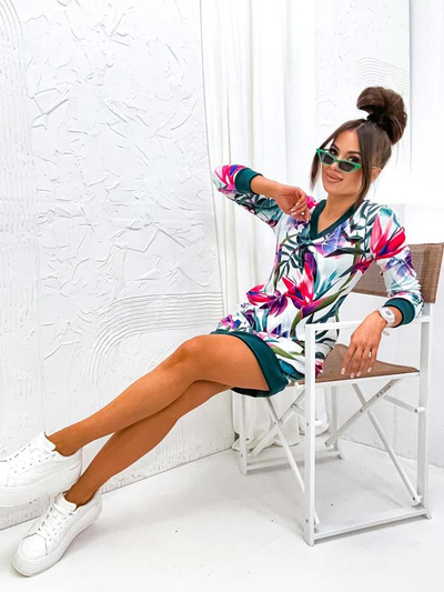 Royalfashion Дамска мини рокля с оригинален десен