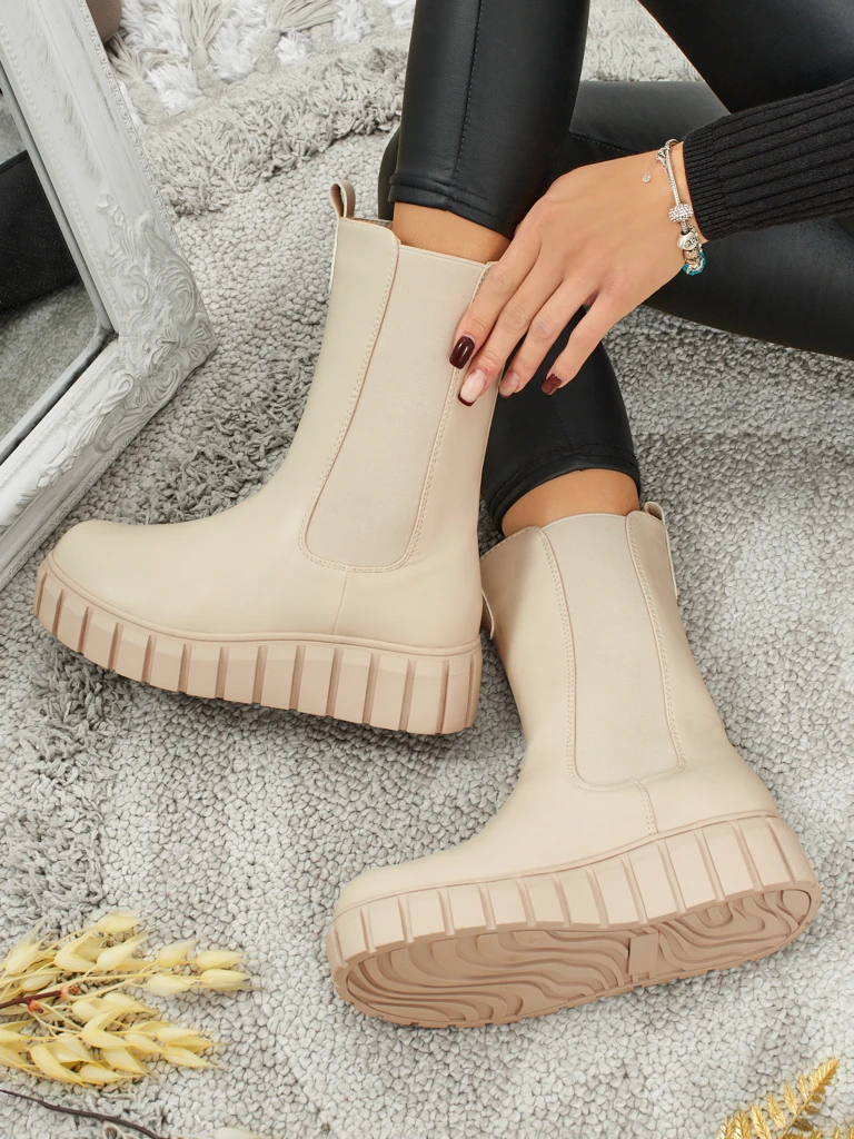 Дамски високи еко кожени боти Livora