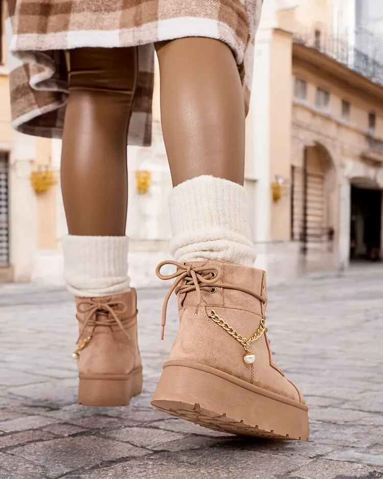 Royalfashion Дамски ботуши с връзки Woruces