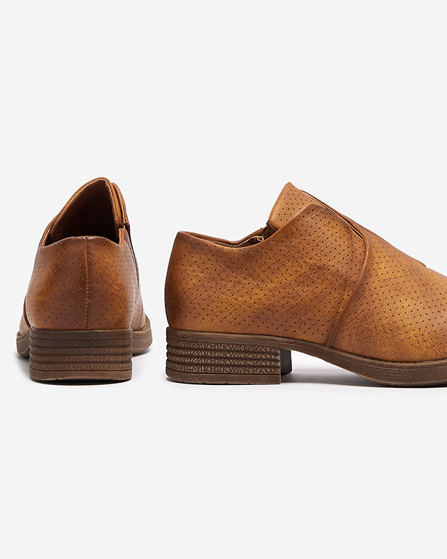 Дамски полуботуши от екокожа Камел Илиопа- Обувки