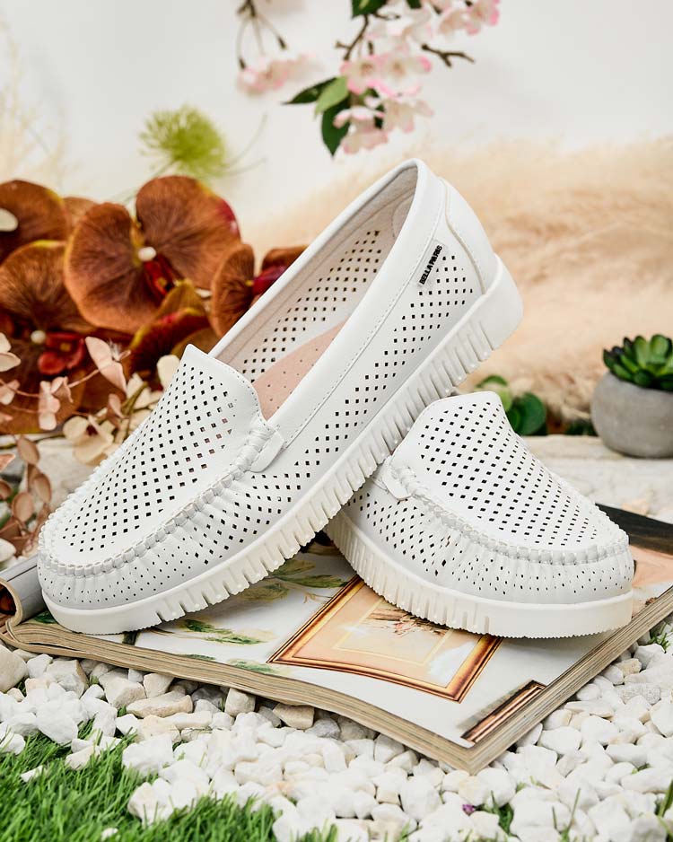 Royalfashion Дамски мокасини от естествена кожа Nafis