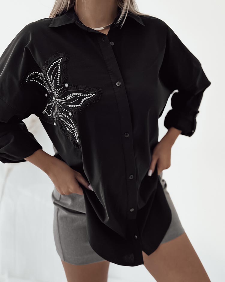 Royalfashion Дамска риза с кръпка