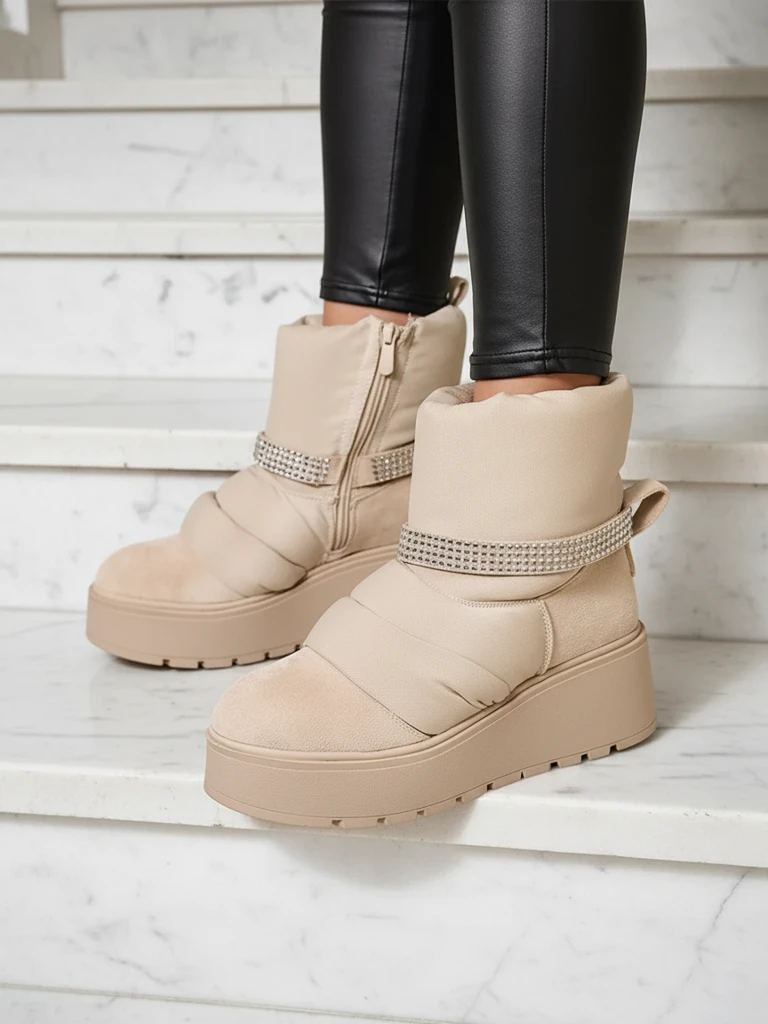 Royalfashion Дамски клиновидни зимни ботуши Renosi