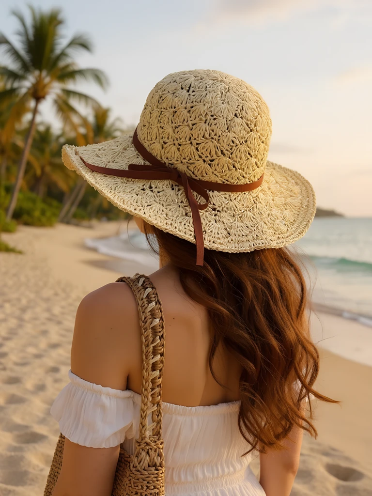 Royalfashion Дамска сламена шапка с панделка Belle