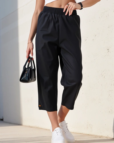 Royalfashion Дамски прави панталони от плат 7/8