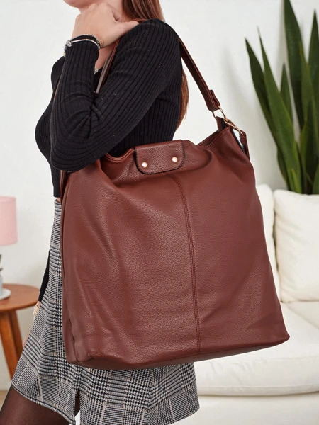 Дамска чанта тип shopper от еко кожа Velinda Score