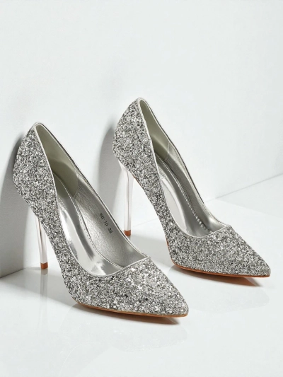 Дамски обувки от еко кожа с брокат Zavrimea