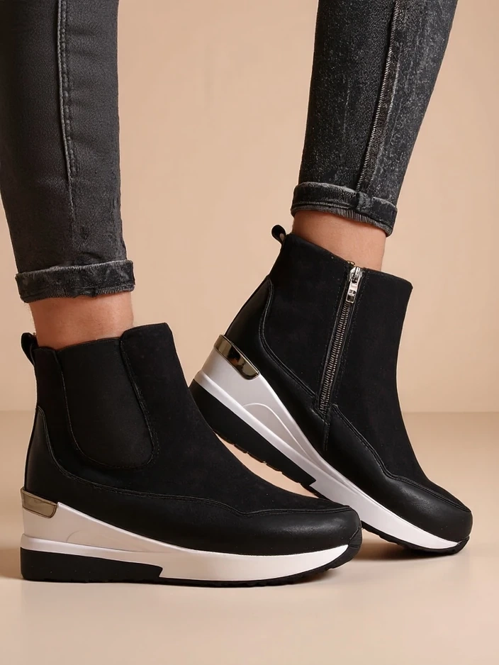 Женски ботуши на скрит ток Royalfashion Zafico