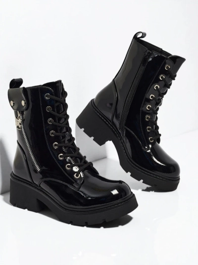 Дамски лакирани боти workery Seray