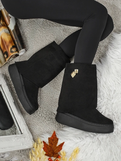 Къси дамски боти тип снегоходки с пришита горна част Elizze