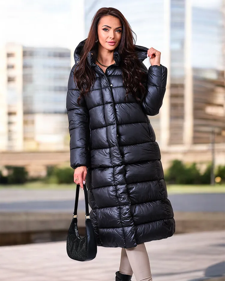 Royalfashion Черно дамско зимно яке