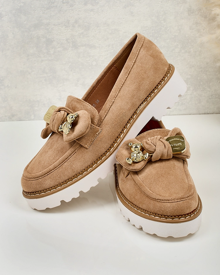 Royalfashion Дамски мокасини с панделка Ezizer