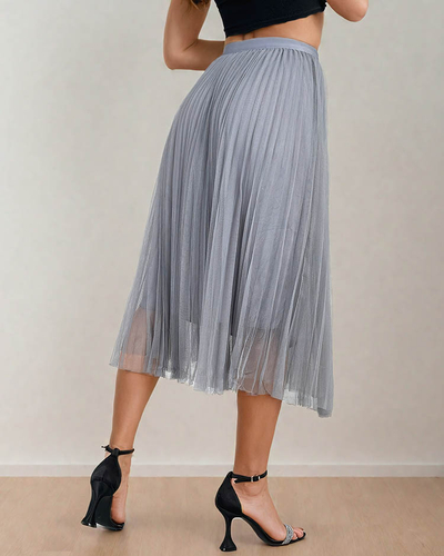 Royalfashion Дамска двупластова миди пола