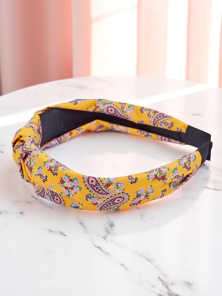 Royalfashion Molly Лента за коса с плитка и шарен десен