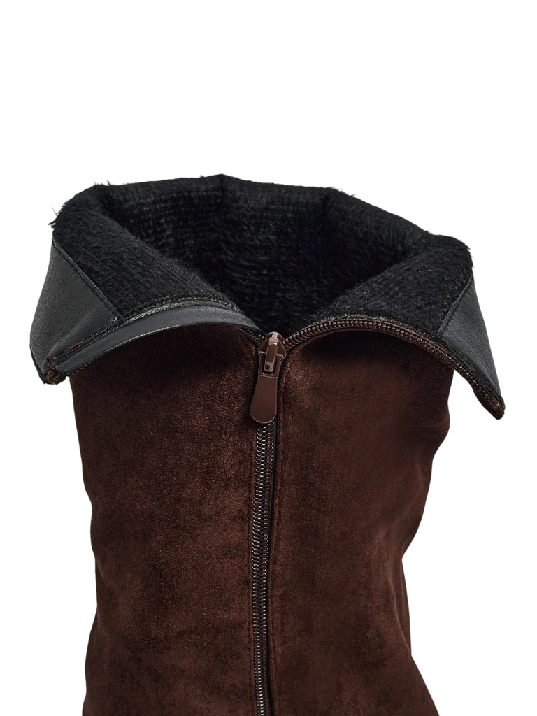 Дамски еко велурени ботуши с горна част Ismara