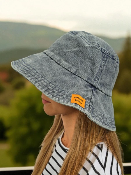 Дамска шапка Athena Denim Look bucket hat от полиестер, удобна