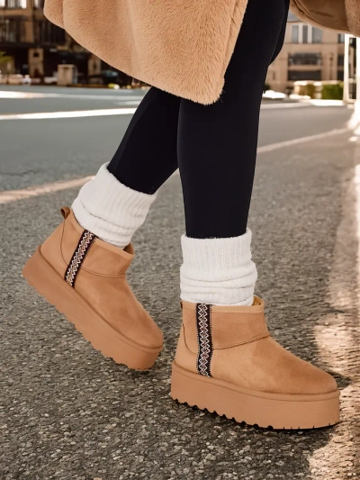 Royalfashion Къси дамски снежни боти Haluzi