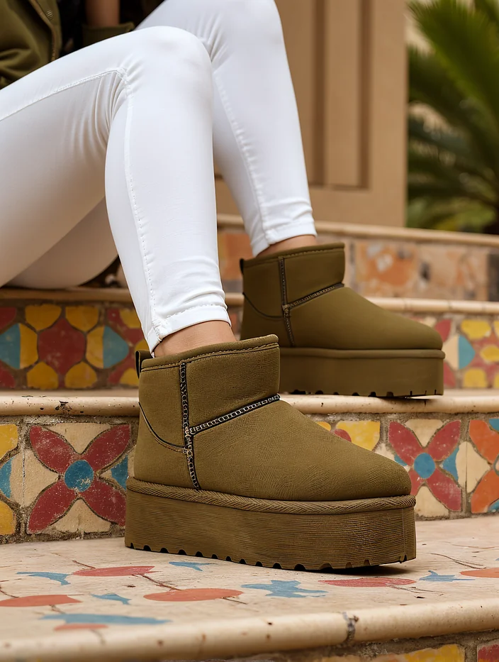 Royalfashion Къси ботуши дамски обувки в стил сняг Wiebi