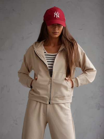 Royalfashion Дамски комплект от памучен тренировъчен екип