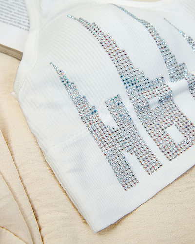 Royalfashion Дамски спортен сутиен с циркони