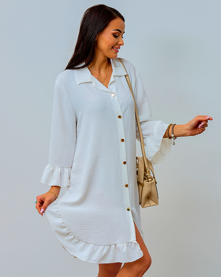 Royalfashion Дамска oversize рокля с волан