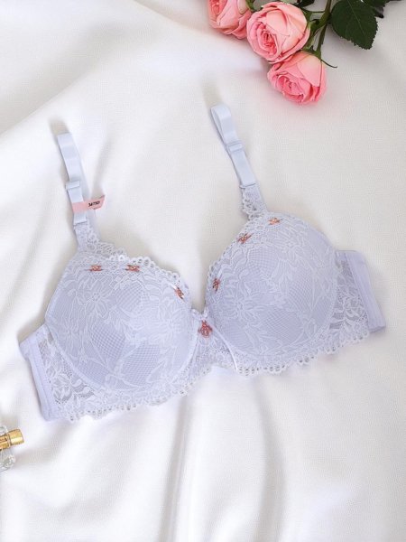 Royalfashion Дамски подплатен дантелен сутиен Delicate Grace