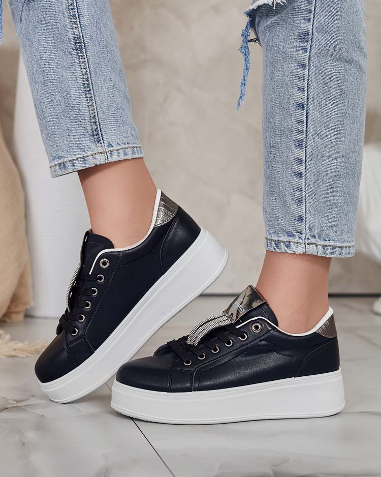 Royalfashion Дамски спортни кецове с циркони Jocix