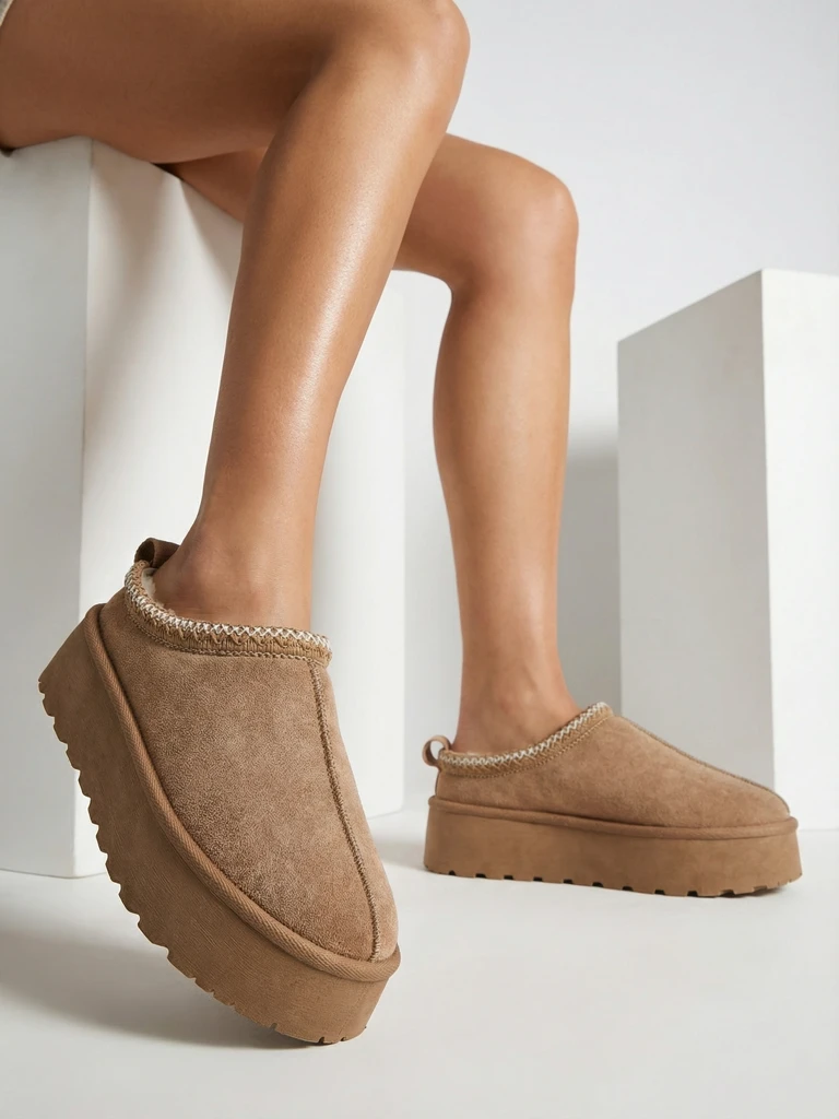 Royalfashion Дамски къси ботуши Zommy a'la snow boots