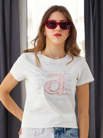 Royalfashion Дамска памучна тениска Комбинация от Owality