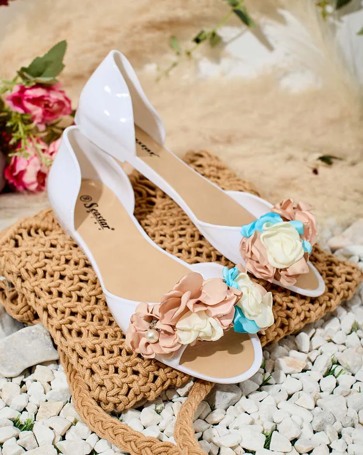 Royalfashion Каучукови балерини с цвете Koddies