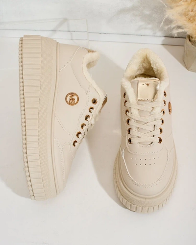 Royalfashion Затоплени дамски маратонки с кожа Sofi