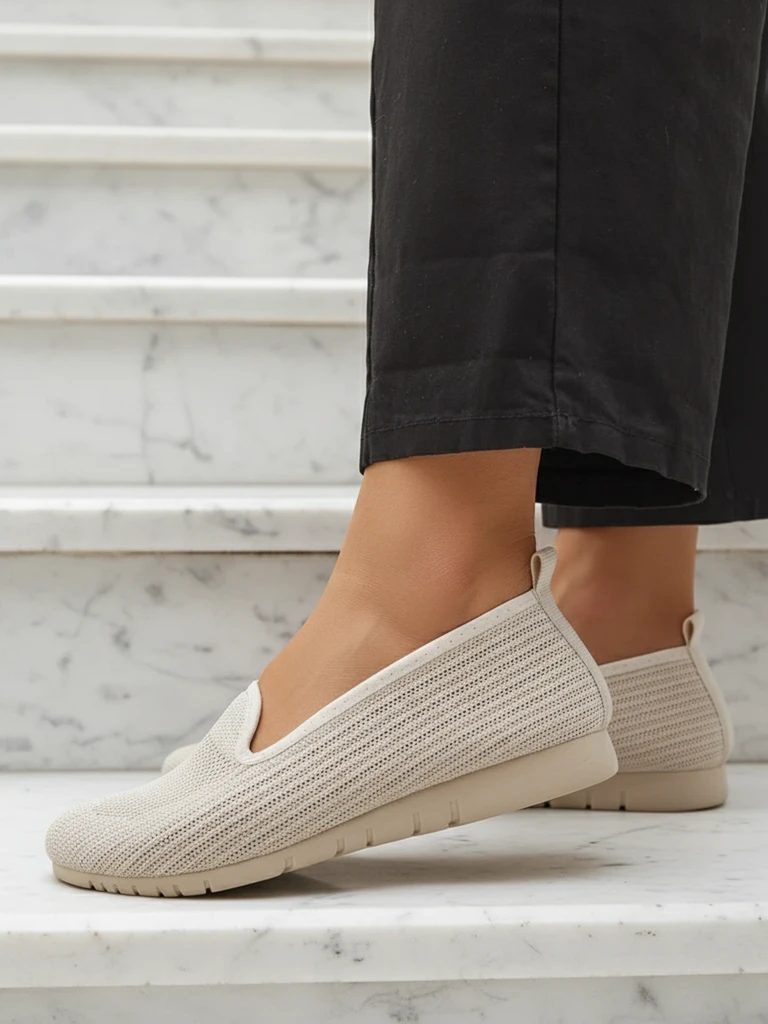 Moda Bella Бежови Дамски Обувки на Равна Подметка