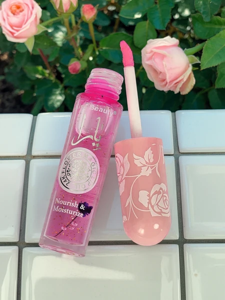 Блясък за устни с брокат, променящ цвета си