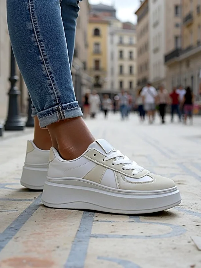 Royalfashion дамски спортни маратонки на платформа Safirrat