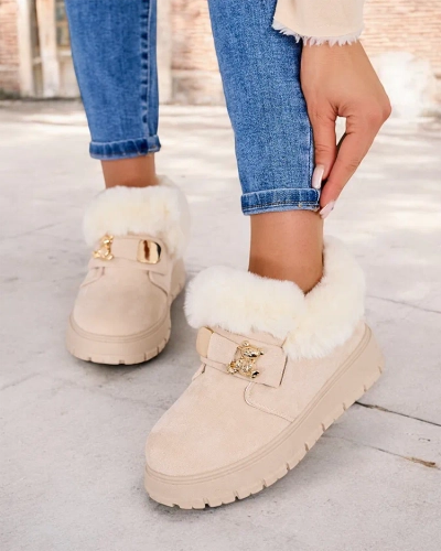 Royalfashion Дамски къси ботуши a'la snow boots Dobis