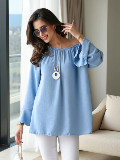 Блуза Royalfashion за жени, вдъхновена от испанския стил с ръбове