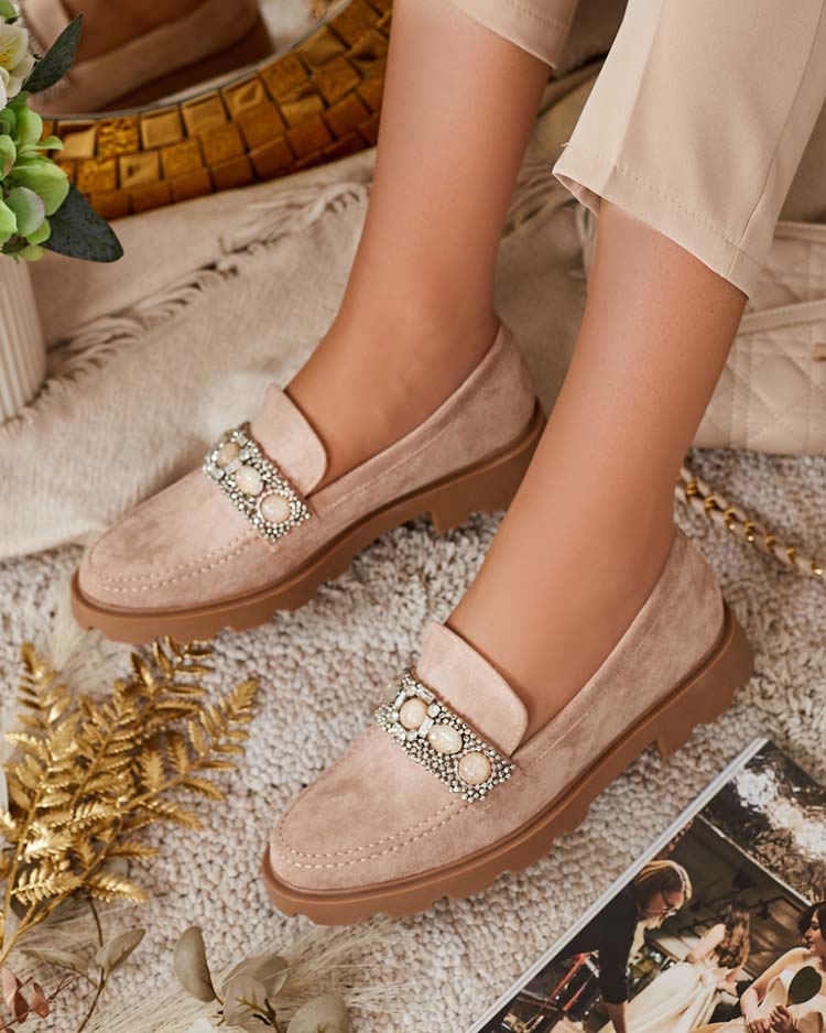 Royalfashion Дамски мокасини с цветни циркони Nel