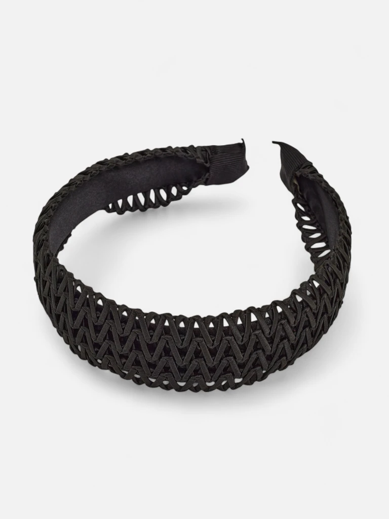 Royalfashion Дамска ажурна плетена лента за глава