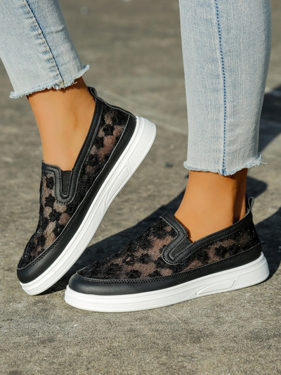 Royalfashion дамски мрежести лофери с цветя Emzos