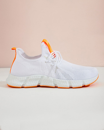 Biało- pomarańczowe sportowe buty damskie Baym - Obuwie