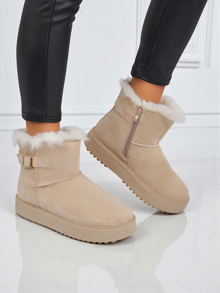 Royalfashion Къси дамски боти тип сноубутс Aurelia Classico