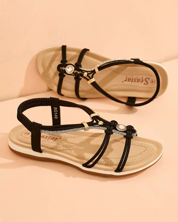 Royalfashion Дамски сандали с цирконий Solin