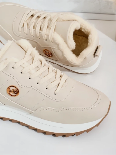 Royalfashion Затоплени дамски маратонки с кожа Casot