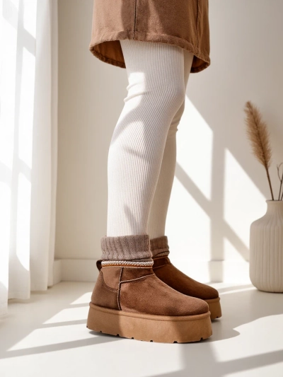 Royalfashion Дамски къси ботуши a'la snow boots Xoalla